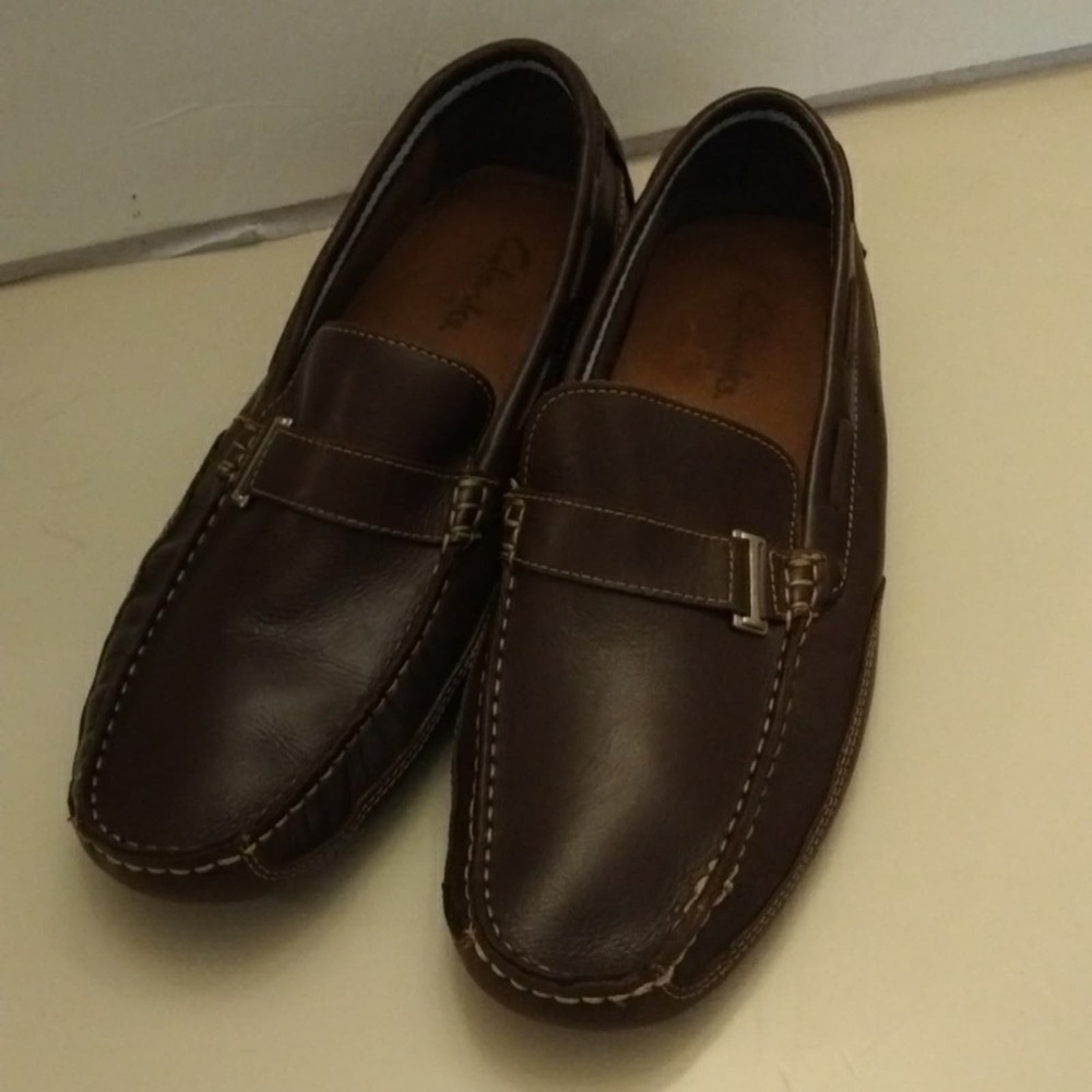 Clark's Brown Leather Loafer's Men size 11.5